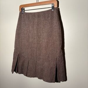 George ME Wool Blend Pleated Skirt